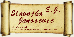 Slavojka Janošević vizit kartica